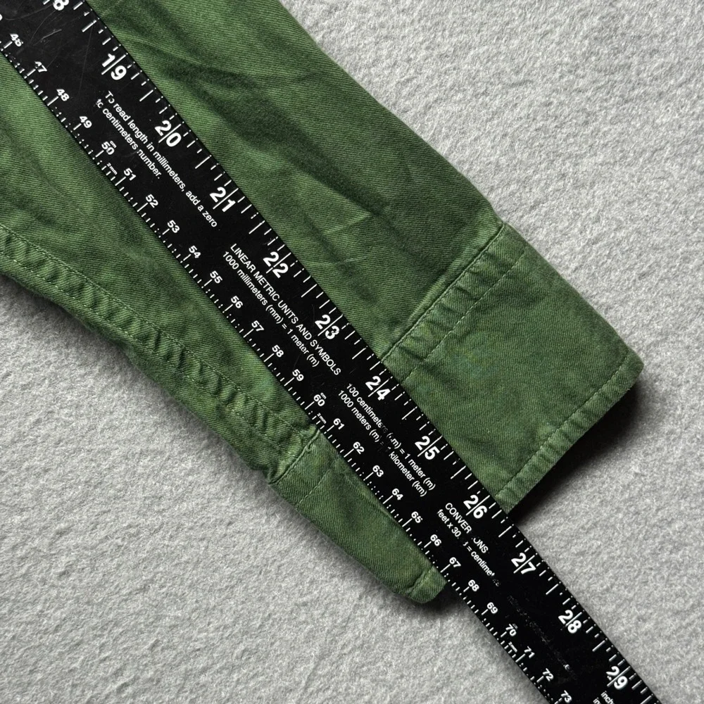 Banana Republic Mens Large Green Cotton Classic Long Sleeve Button Down Shirt L